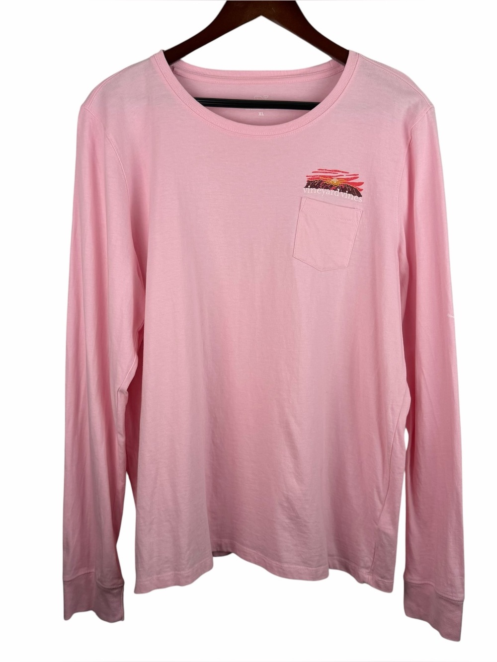 Vineyard Vines | Pink Sunset Graphic Long Sleeve Tee Shirt New